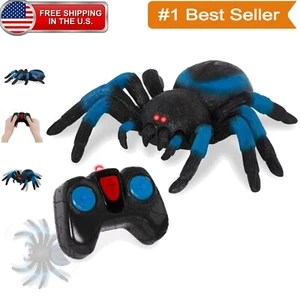 Interactive Remote Control Spider for Kids – LED Eyes Blue Tarantula Playset - Picture 1 of 9