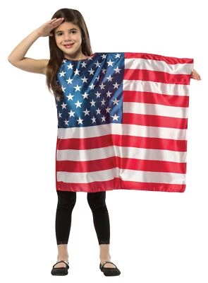 Vestido Bandera de Estados Unidos Niños Jugar Halloween Elegante Niñas Mono Rasta Imposta Foto 1 de 2
