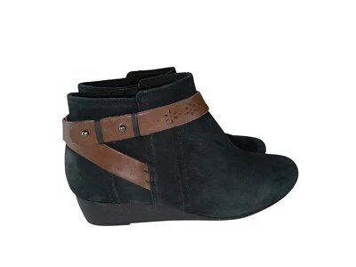 ROCKPORT Cobb Hill Mujer JOY Botines Negro Gamuza Cuero 8.5 Foto 1 de 4