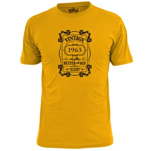 Camiseta vintage de cumpleaños 1963 para hombre 60 cumpleaños papá abuelo grampy JD - Imagen 1 de 4