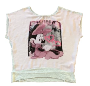 Disney Minnie Mouse Tee Shirt Women’s Medium Lilac Gray Fabulous Retro 80’s EUC - Picture 1 of 2