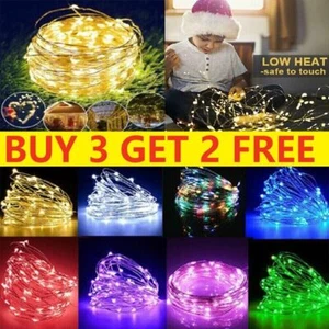 Battery Fairy Lights LED String Home Twinkle Decor for Party Christmas Garden - Picture 1 of 16