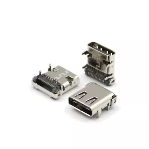 Conector de soldadura de montaje de PCB USB 3.1 tipo C 24 pines hembra de 4 patas 10 piezas - Imagen 1 de 6