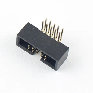 50Pcs 1.27mm Pitch 2x5 10 Pin Shrouded Box Header Right Angle Male IDC Connector - Picture 1 of 5