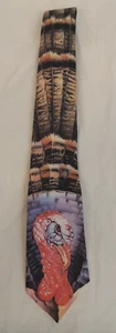 Ralph Marlin Tie Colorful Turkey 57 Inches 100% Polyester Made in US - Picture 1 of 4