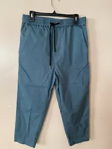 PANTALONE HUDSON DROP CROTCH LEO COULISSE CROPPED blu UOMO TAGLIA 32 NUOVO SENZA ETICHETTE - Foto 1 di 3