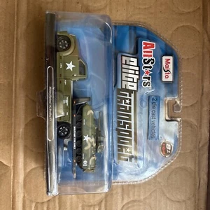Maisto All Stars Elite Transport Military Flatbed/M2 Bradley IFV Diecast NIB - Picture 1 of 6