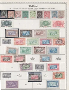 Senegal French Colonial scenes first stamps set on page 1892 -1933 MNH/LH/U AF - Picture 1 of 1
