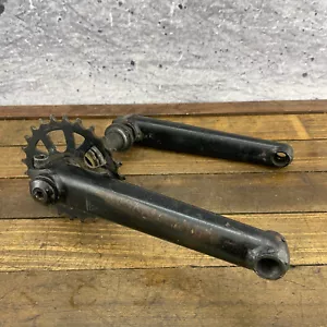 Haro BMX Crank Set Old School BMX 3PC 3 Piece 175 mm 90s 00s Black - Picture 1 of 16