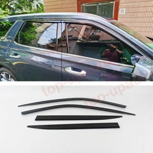 Black Window Vent Visor Sun Rain Wind Deflector Guard For Hyundai Palisade 20-22 - Picture 1 of 9