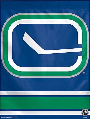 Vancouver Canucks Stick in Rink Vertical 27"x37" NHL Hockey Flag - Free Shipping Cover