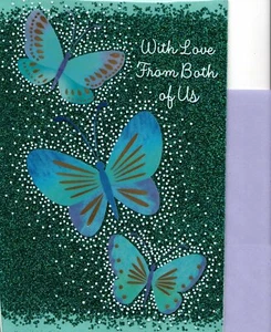 Happy Mother's Day Mom From Us Blue Butterfly Butterflies Theme Hallmark Card - Picture 1 of 3