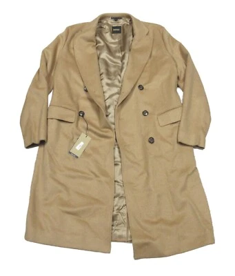 Gabardina Boss Hugo Boss Etiqueta Negra Beige T-Henk Camel Cinturón Calce Ajustado $1995 Foto 1 de 4