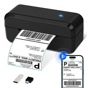 Wireless Bluetooth Thermal Label Printer 4X6 Compatible with iOS Android Windows - Picture 1 of 6