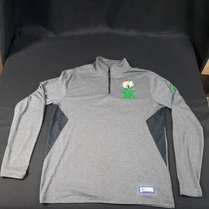 MENS NBA UNDER ARMOUR HEATGEAR COMBINE BOSTON CELTICS 1/4 ZIP SIZE L GRAY LARGE - Picture 1 of 6