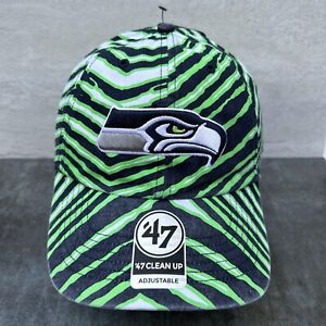 Seattle Seahawks Hat '47 Zubaz Clean Up Relaxed-Fit OSFM Strapback Cap NEW H35
