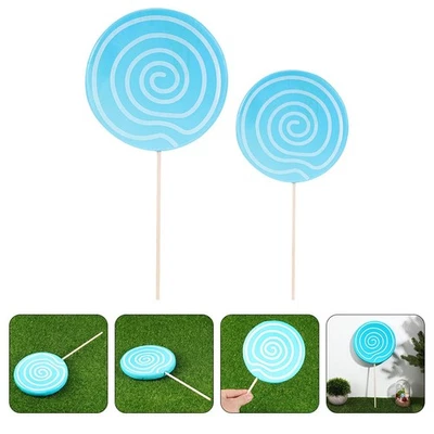  2pcs lollipop stützen große Süßigkeiten Ornamente gefälschte Lollipop festliche - Bild 1 von 4