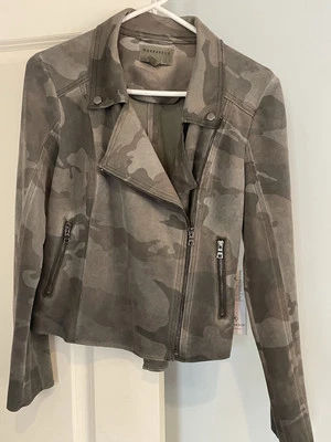 Jaqueta de Moto Anthropologie Marrakech Camuflagem Camuflagem Zíper Manga Frontal Tamanho Pequeno Excelente Estado Usado - Imagem 1 de 4