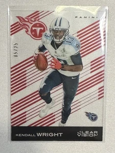 2015 Kendall Wright Red Parallel Panini Clear Vision Football[25/05][#58] - Foto 1 di 2