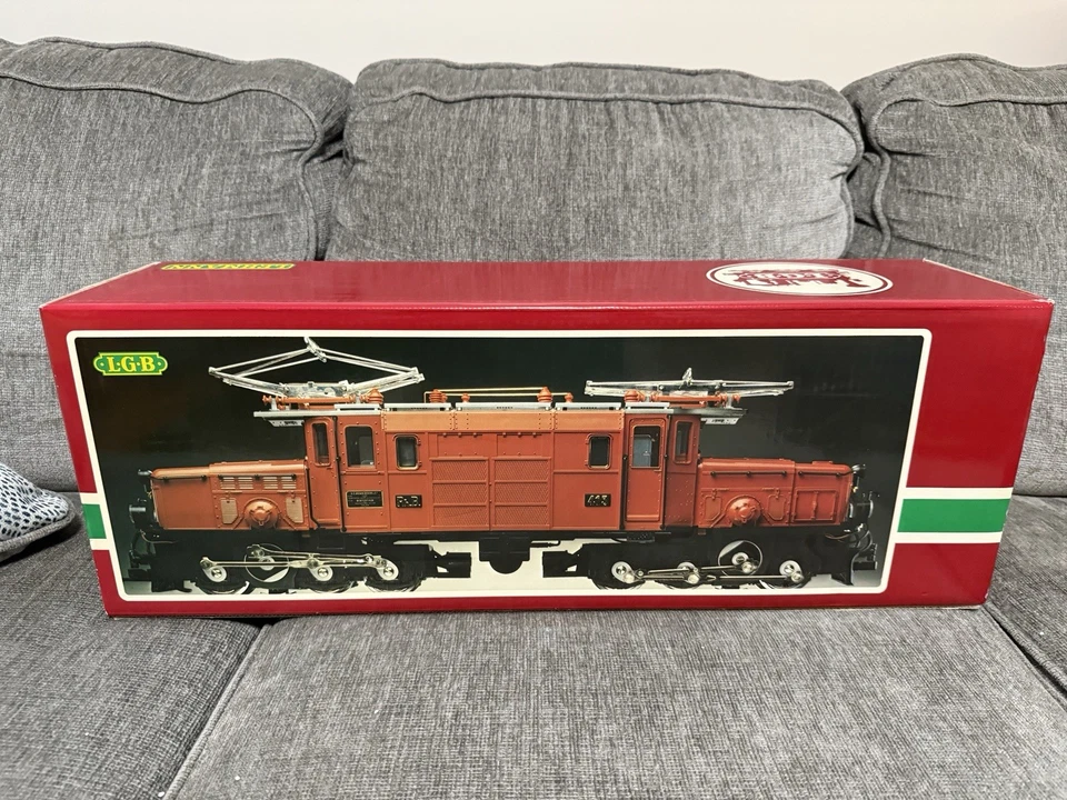 LGB G Scale 2040 Rhb Ge 6/6 Rhaetian Brown Electric Crocodile #413 LN/OB - Image 1 of 4