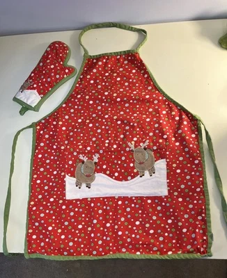 Conjunto de delantal y guante para niños con motivo navideño colección Martha Stewart Foto 1 de 4