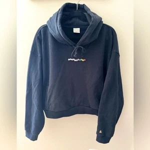 Sudadera con Capucha Negra Recortada con Cuentas Logo Arco Iris para Mujer TEDDY FRESH Talla 2XL - Imagen 1 de 11