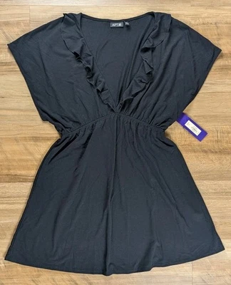 Traje de baño para mujer Apt 9 con volantes manga acampanada cubre negro talla S Foto 1 de 4
