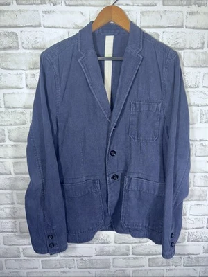 Jack Spade Warren Street New York Casual Jacket Navy Cotton Linen Blend Mens M - Image 1 of 4