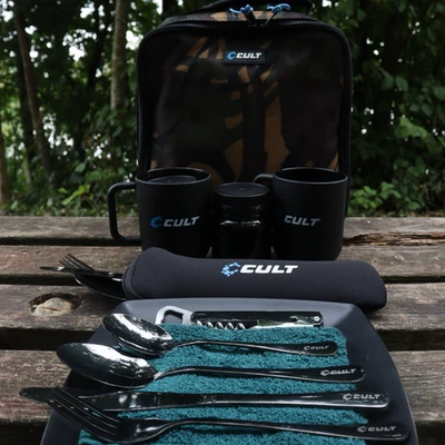 Cult Tackle DPM Deluxe 2 Person Dinner Set - Carp Fishing Camping Outdoors — 第 1/4 张图片