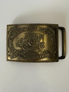 Vintage Henry Ford Metall Gürtelschnalle Automobile Mechaniker Auto Modell T - Bild 1 von 6