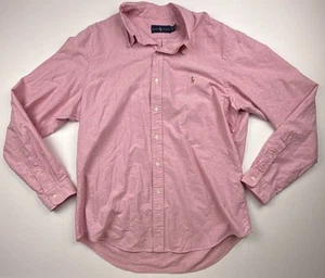 Camisa Ralph Lauren Hombre Botón Oxford Rosa Talla XL 100% Algodón Logo en el Pecho - Imagen 1 de 6