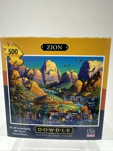 Dowdle Folk Art Zion National Park 500 Piece Jigsaw Puzzle 16 x 20" 888584 358.1 - Picture 1 of 5