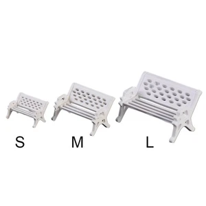 Miniature Park Benches Set for Dollhouses 10/100PCS Sturdy Plastic Chairs - Bild 1 von 40