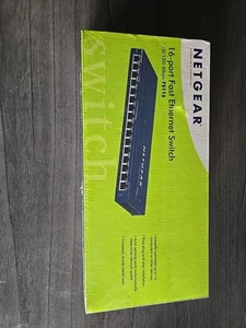 New NETGEAR 16 Port 10/100 Mbps Switch FS116 - Picture 1 of 3