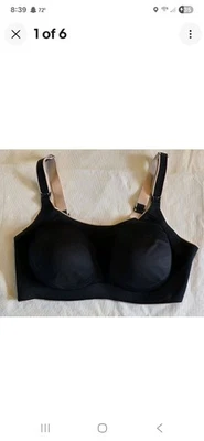 Momcozy XL Nursing Bra – Hands-Free Pumping & Feeding – Black/Beige - Image 1 of 4