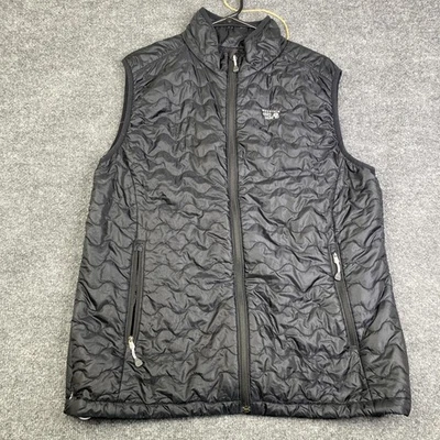 Chaleco Mountain Hardwear Mujer XL Negro Acolchado Aislado Bolsillos con Cremallera Exterior Foto 1 de 4