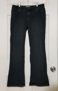 Michael Michael Kors Womens Cotton Midrise Bootcut Jeans Dark Wash Size 10 - Picture 1 of 4