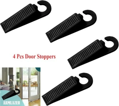 Cuña de goma acanalada para tapón de puerta de 4 piezas para retenedor de tiro seguro inferior de puerta Foto 1 de 4