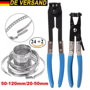 24x Schellen Achsmanschetten 20-120mm Klemmschelle & 2x Schlauchklemmenzange Set - Bild 1 von 12