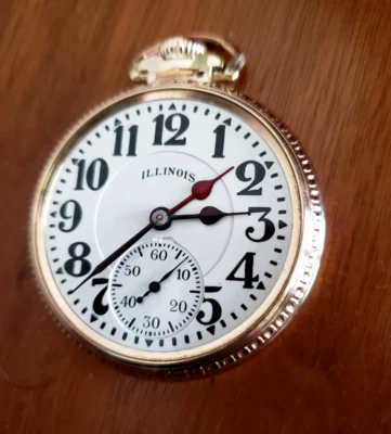 ILLINOIS 60 HR BUNN SPECIAL TYPE 111  DUAL HOUR HANDS SERVICED 1929 - Image 1 of 4