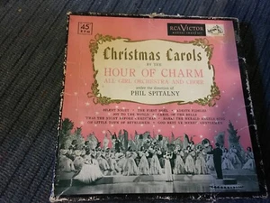VINTAGE CHRISTMAS CAROLS HOUR OF CHARM - 3 - 45 VINYL RECORD ALBUM SET - Picture 1 of 2