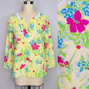 Lilly Pulitzer tunic blouse size medium floral - Picture 1 of 9