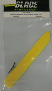 BLADE BLH3716YE HI-PERFORMANCE MAIN ROTOR BLADE SET YELLOW: 130 X NEW NIP - Picture 1 of 1