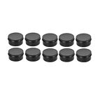 10Packs Empty Jars 80Ml Black Round Aluminum Tin Cans Screw Top Metal Steel4460