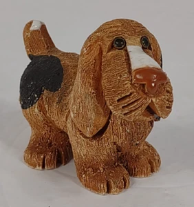 Estatuilla decorativa vintage Artesania Rinconada Basset Hound perro cachorro - Imagen 1 de 9