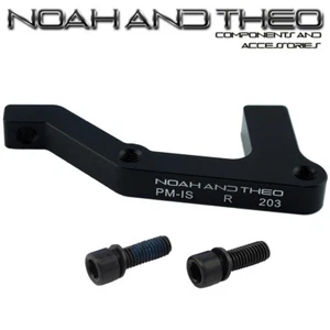 Ultralight Disc Brake Adapter Rear 203mm IS Frame  POST PM Caliper BLACK +60mm - Picture 1 of 3