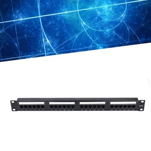 RJ45 Patch Panel Cold Rolled Steel Frame 24 Port Network Patch Panel For Cat6 - Picture 1 of 12