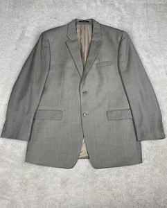 Calvin Klein Blazer Herren 44R Grau Taupe Zwei Knopf Mantel Jacke 100% Schurwolle - Bild 1 von 17