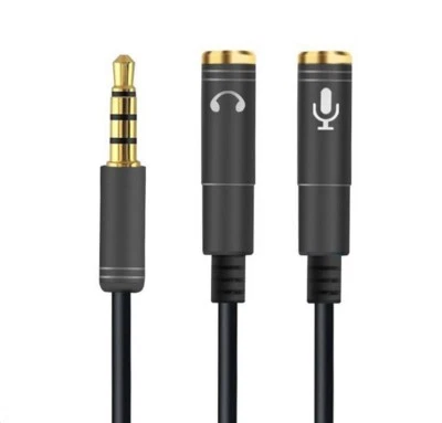 Adapter für Stereo Kopfhörer mit Mikrofon für Usarli Mit Notebook Und Smartphone - Bild 1 von 2