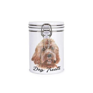 Labradoodle Dog Treats Canister - Novelty Dog Themed Storage Gift Tin - Picture 1 of 3